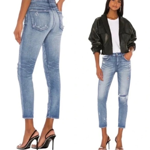 Moussy Vintage Distressed Skinny Jeans Japanese - Picture 3 of 10